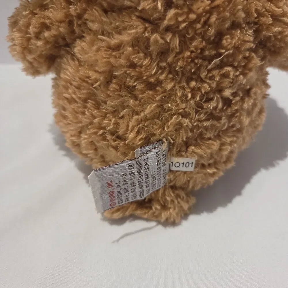 Gund Puppy Dog Plush 13039 Plush Gus Kirby Brown Patch Spot Bow 10